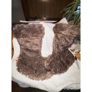 WonderShop At Target Brown Faux Fur Boots stocking stuffers